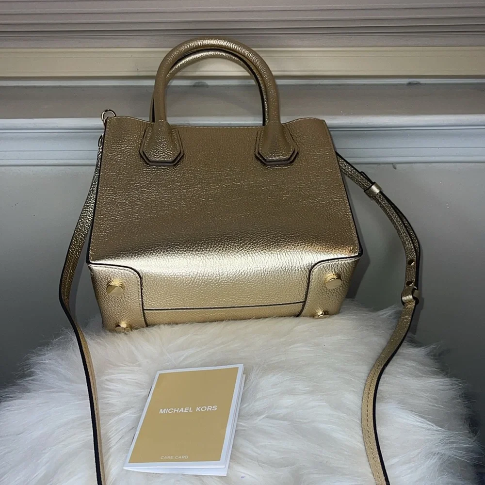 Jet Set Travel Extra-Small Metallic Top-Zip Tote Bag - Picture 3 of 5